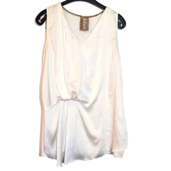 Dolan Left Coast Rayon White Twist Blouse Small - Picture 2 of 6